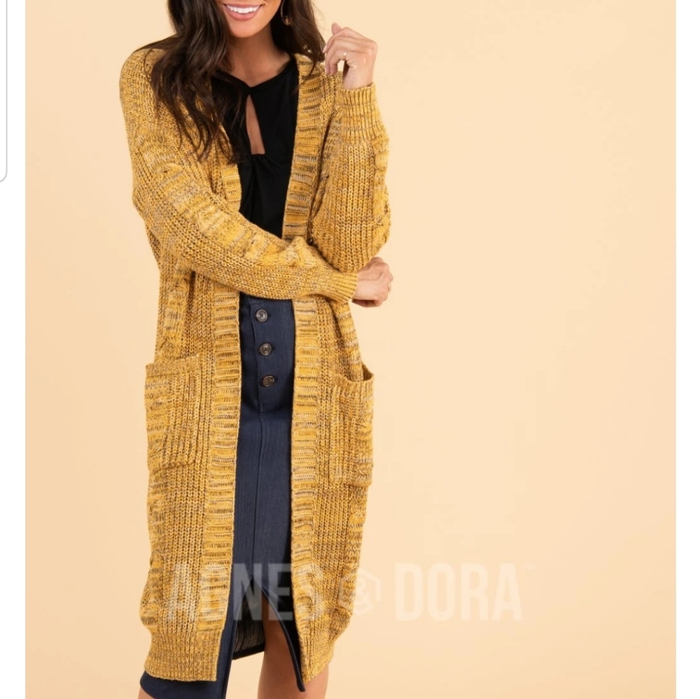 Agnes & Dora cable knit sweater duster